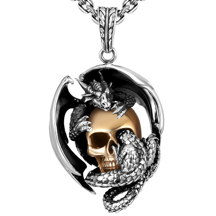 thumbnail image 2 of Dragon Necklace Ouroboros Pendant Norse - 35% Sale 2 of 12